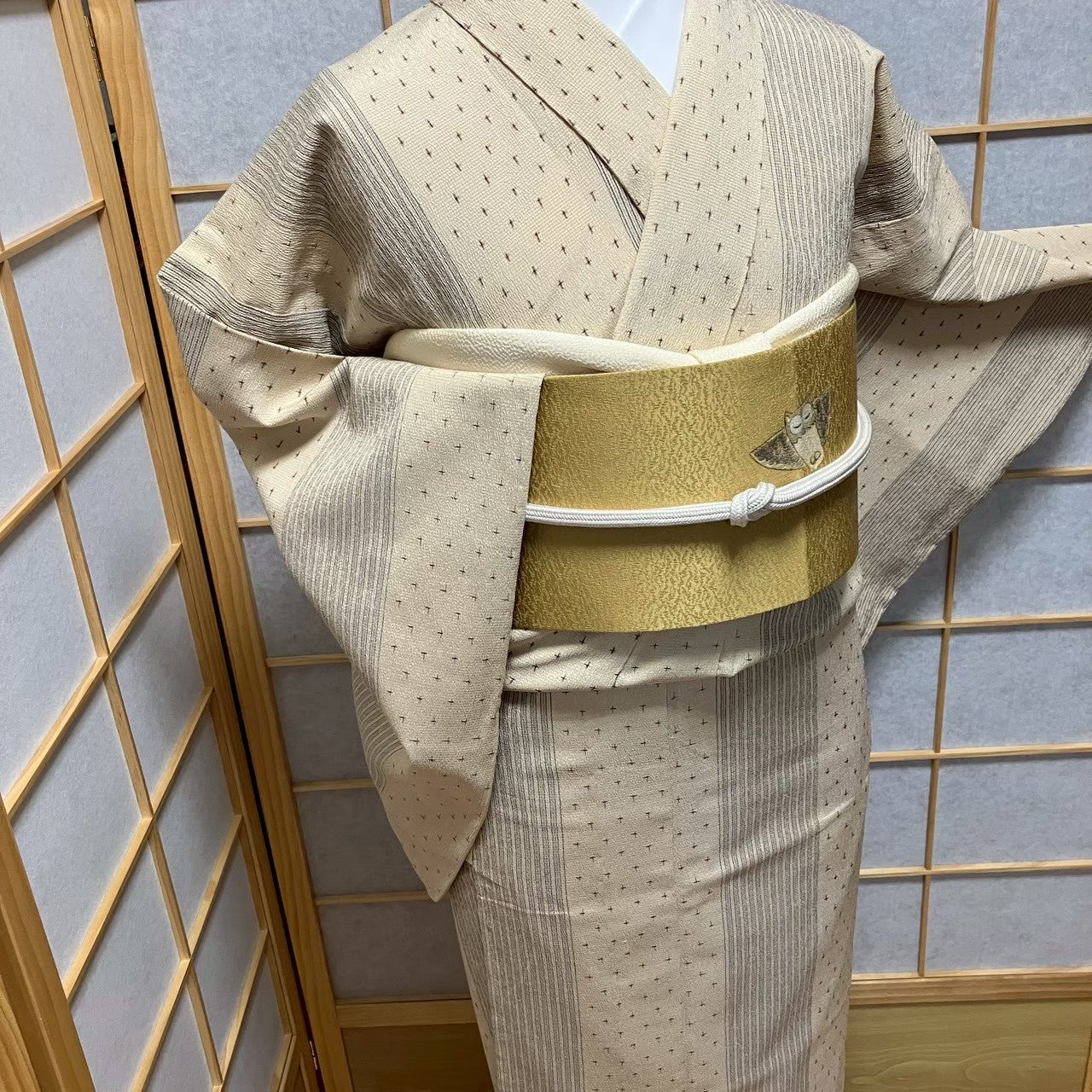 8741# Japanese Kimono only sold Vintage Womens Silk Fabric Robe Unlined kimono