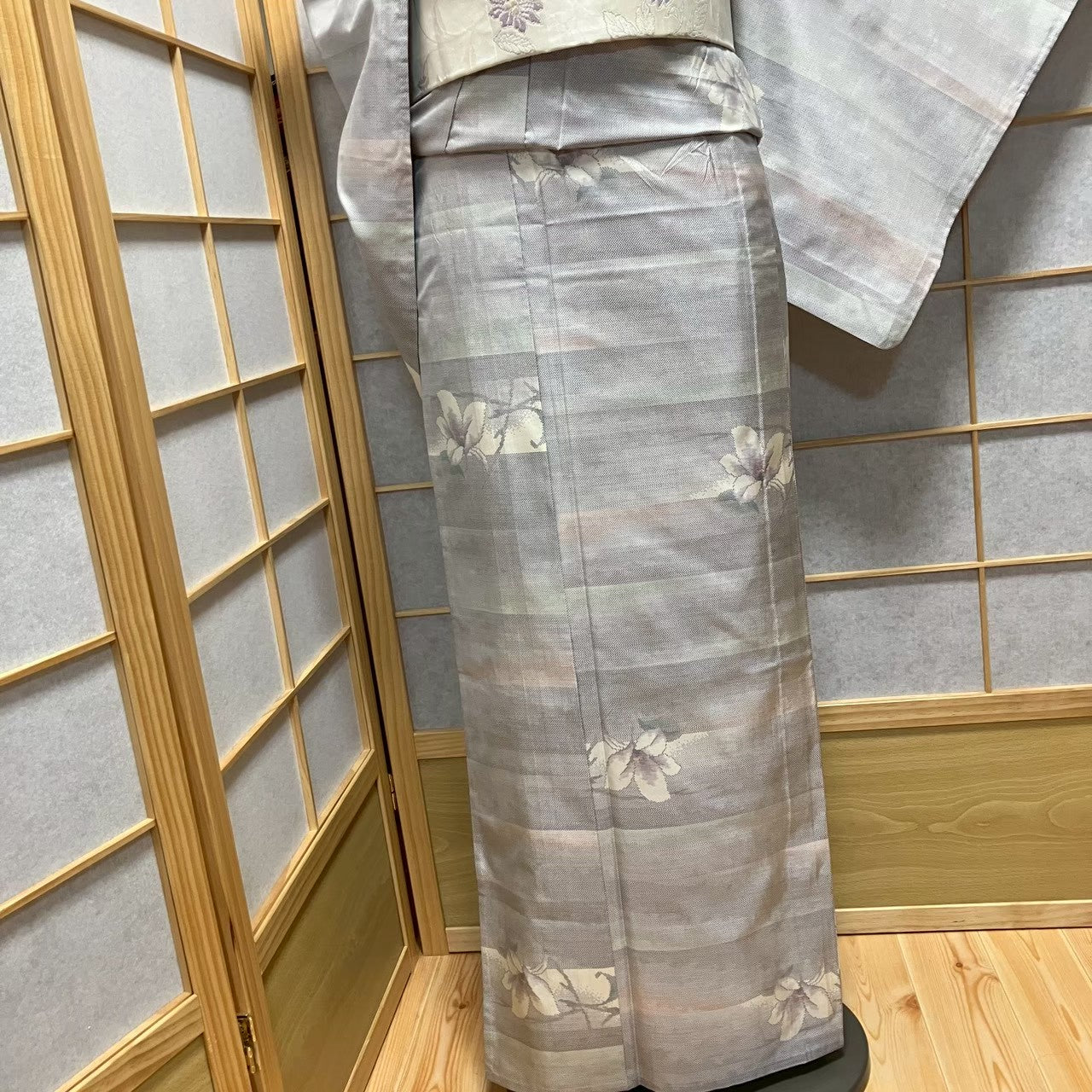 8742# Japanese Kimono only sold Vintage Womens Silk Fabric Robe Unlined kimono
