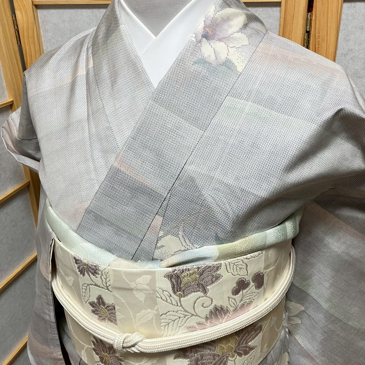 8742# Japanese Kimono only sold Vintage Womens Silk Fabric Robe Unlined kimono