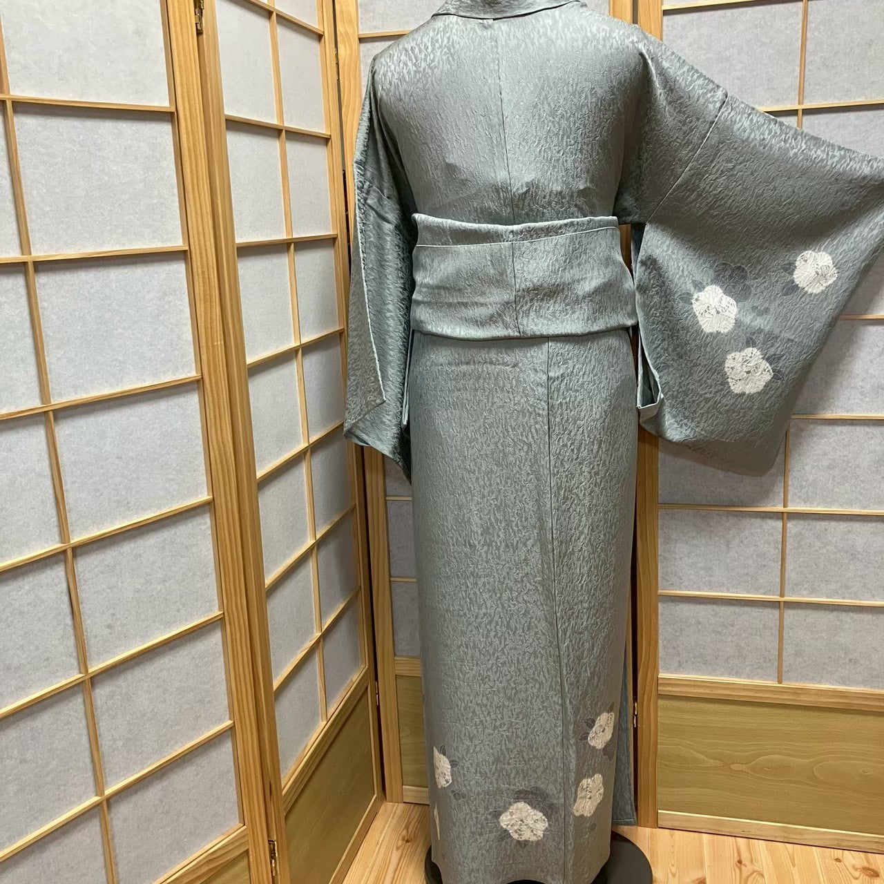 8743# Japanese Kimono only sold Vintage Womens Silk Fabric Robe Unlined kimono