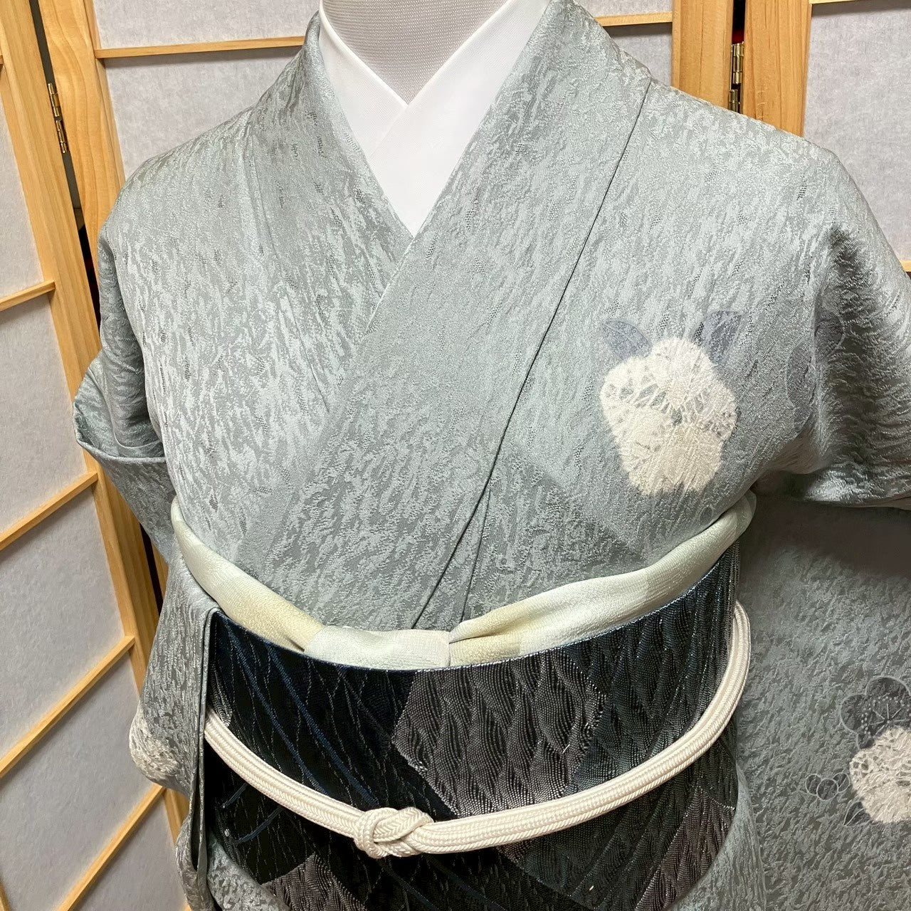 8743# Japanese Kimono only sold Vintage Womens Silk Fabric Robe Unlined kimono