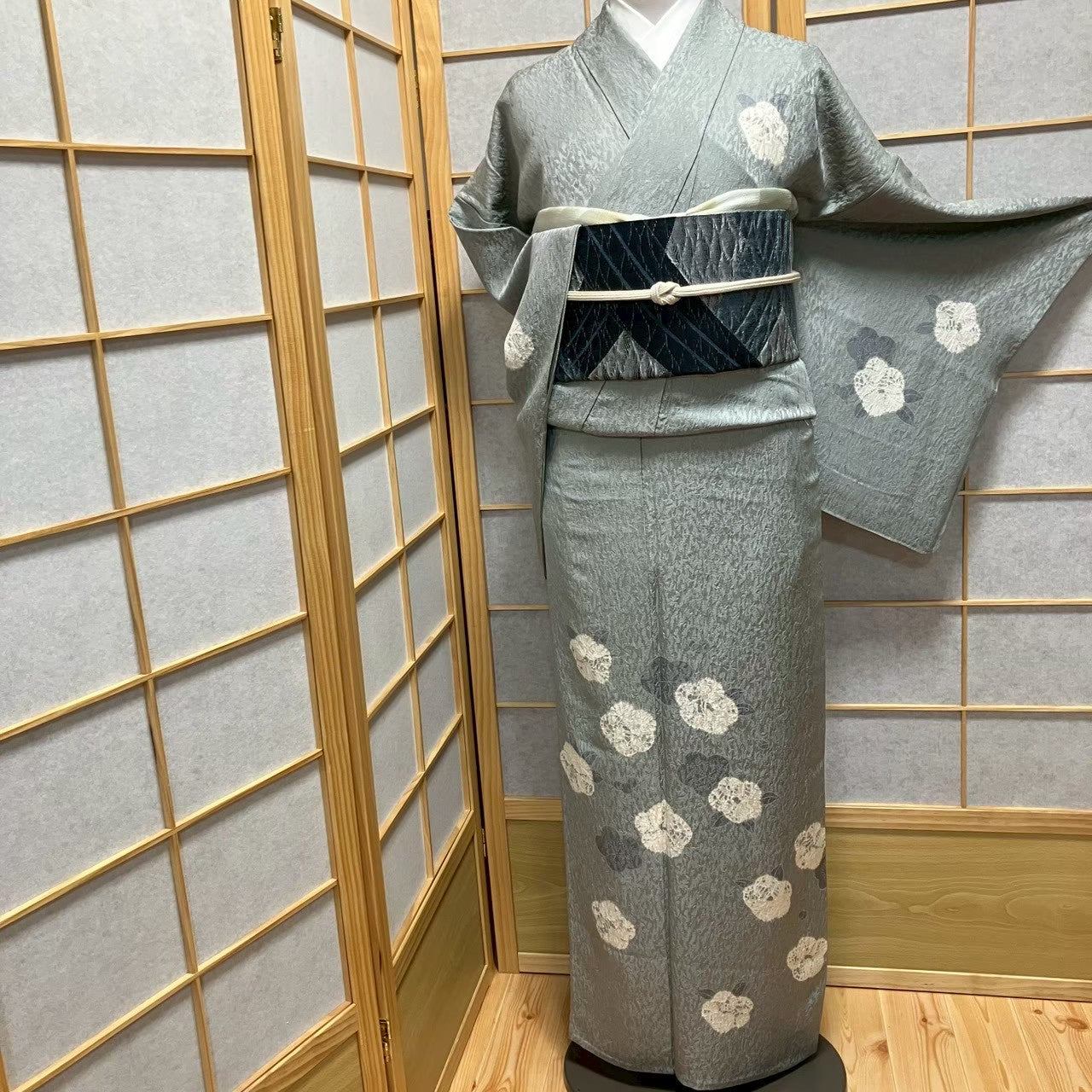 8743# Japanese Kimono only sold Vintage Womens Silk Fabric Robe Unlined kimono