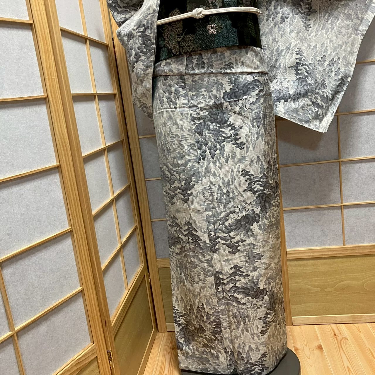 8746# Japanese Kimono only sold Vintage Womens Silk Fabric Robe Unlined kimono