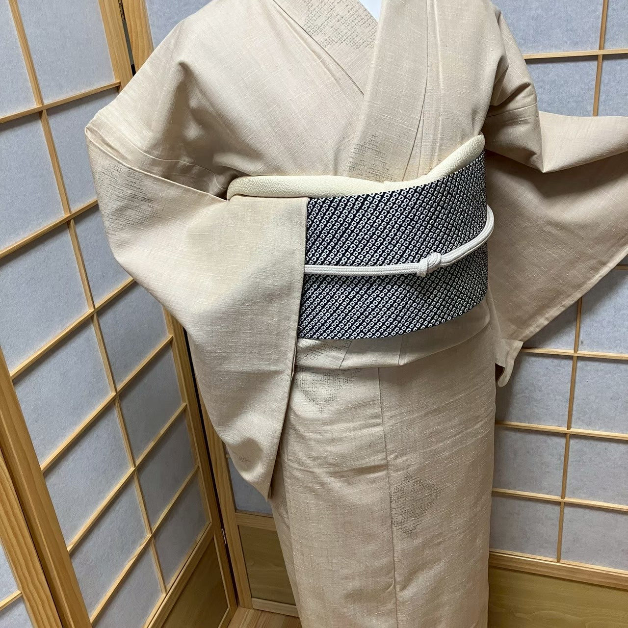 8747# Japanese Kimono only sold Vintage Womens Silk Fabric Robe Unlined kimono