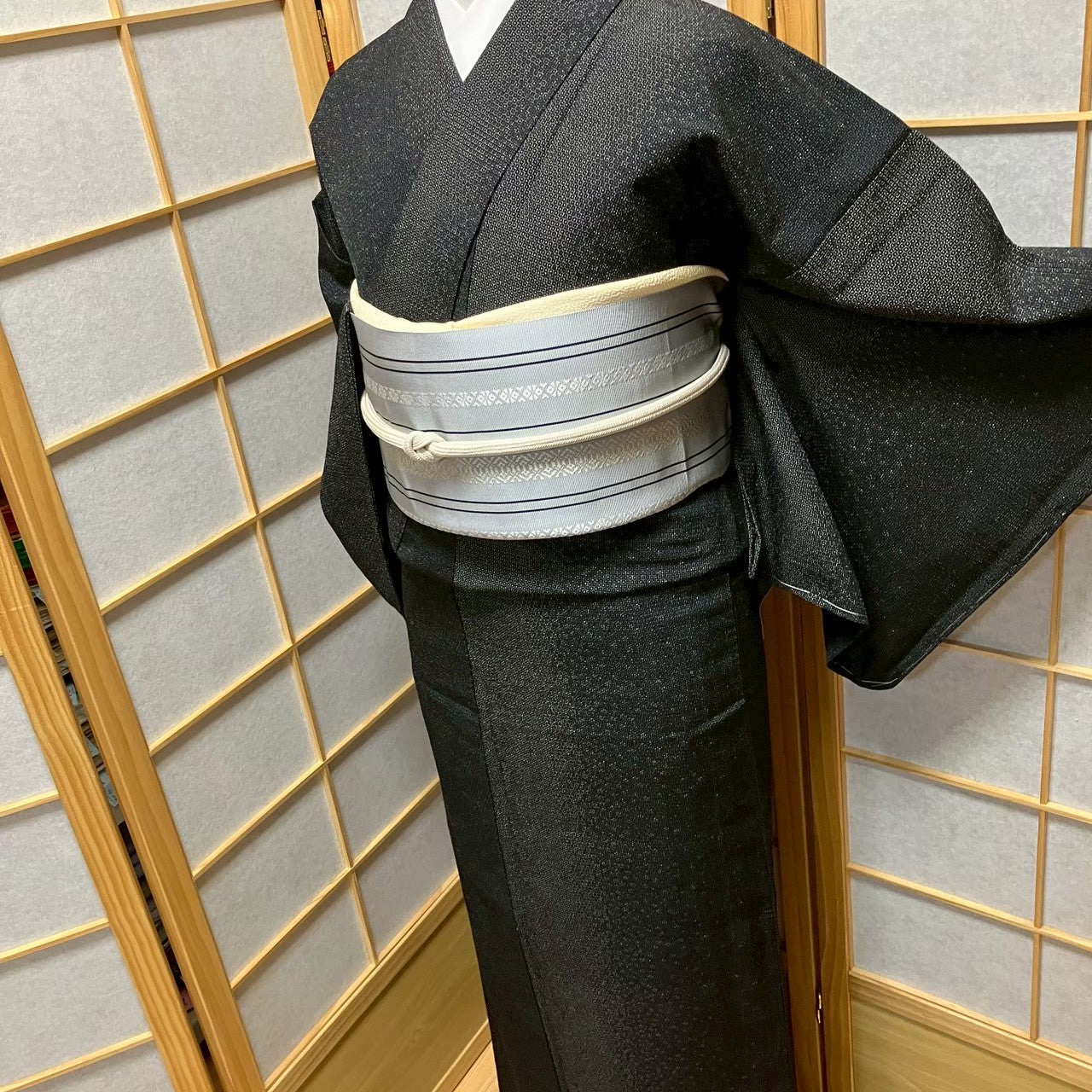8482# Japanese Kimono only sold Vintage Womens Silk Fabric Robe Unlined kimono