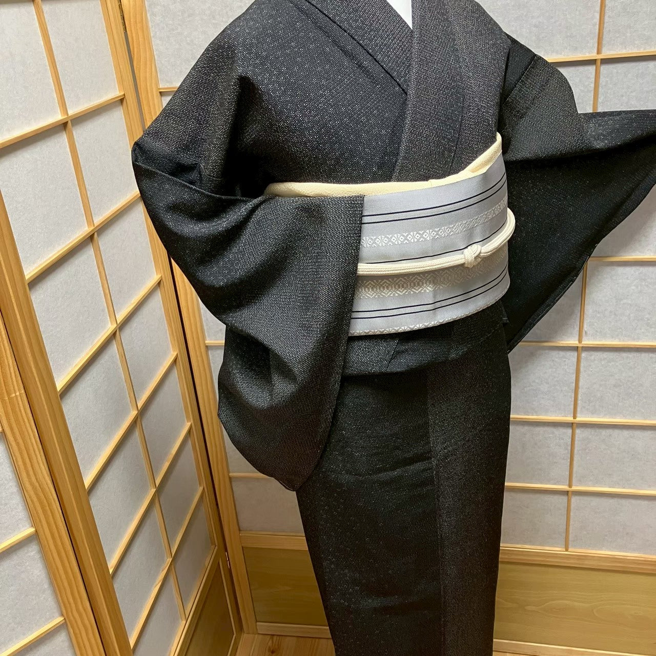 8482# Japanese Kimono only sold Vintage Womens Silk Fabric Robe Unlined kimono
