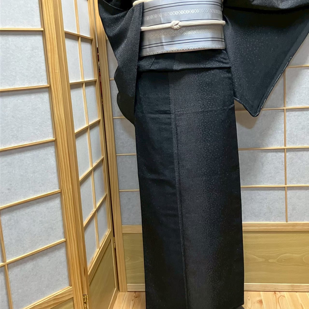 8482# Japanese Kimono only sold Vintage Womens Silk Fabric Robe Unlined kimono