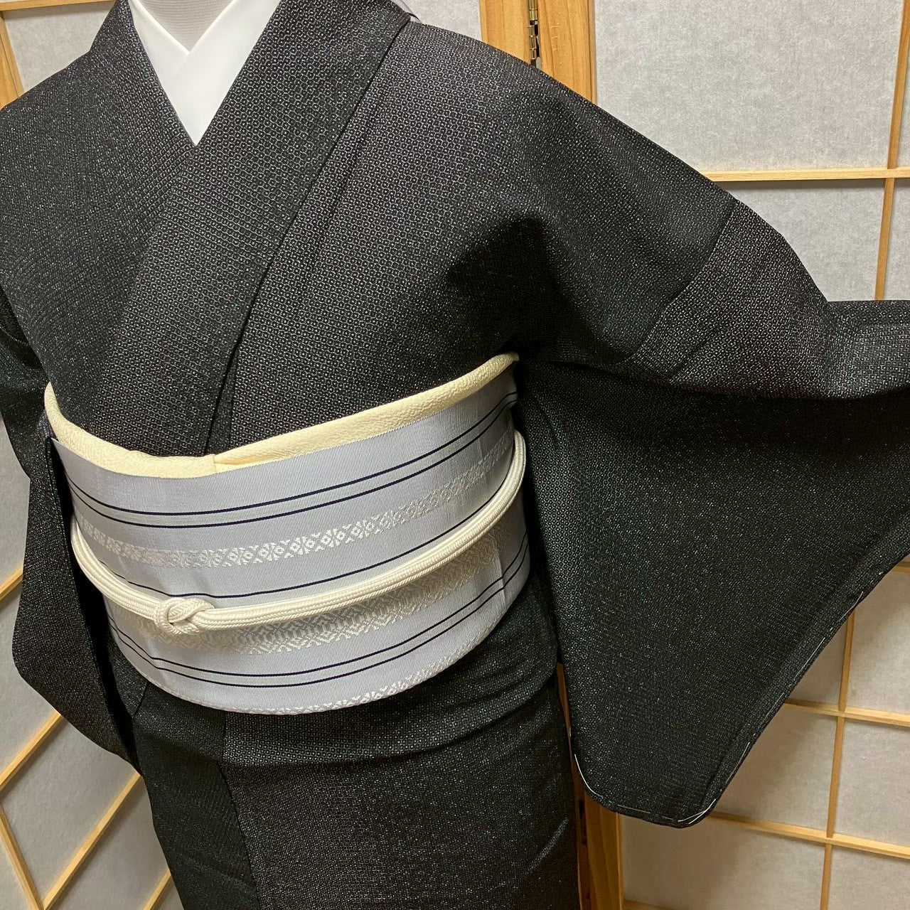 8482# Japanese Kimono only sold Vintage Womens Silk Fabric Robe Unlined kimono