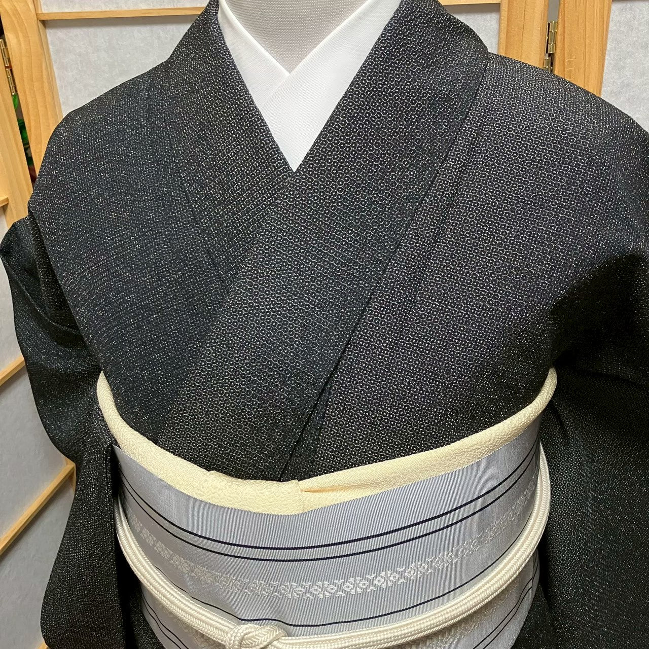 8482# Japanese Kimono only sold Vintage Womens Silk Fabric Robe Unlined kimono