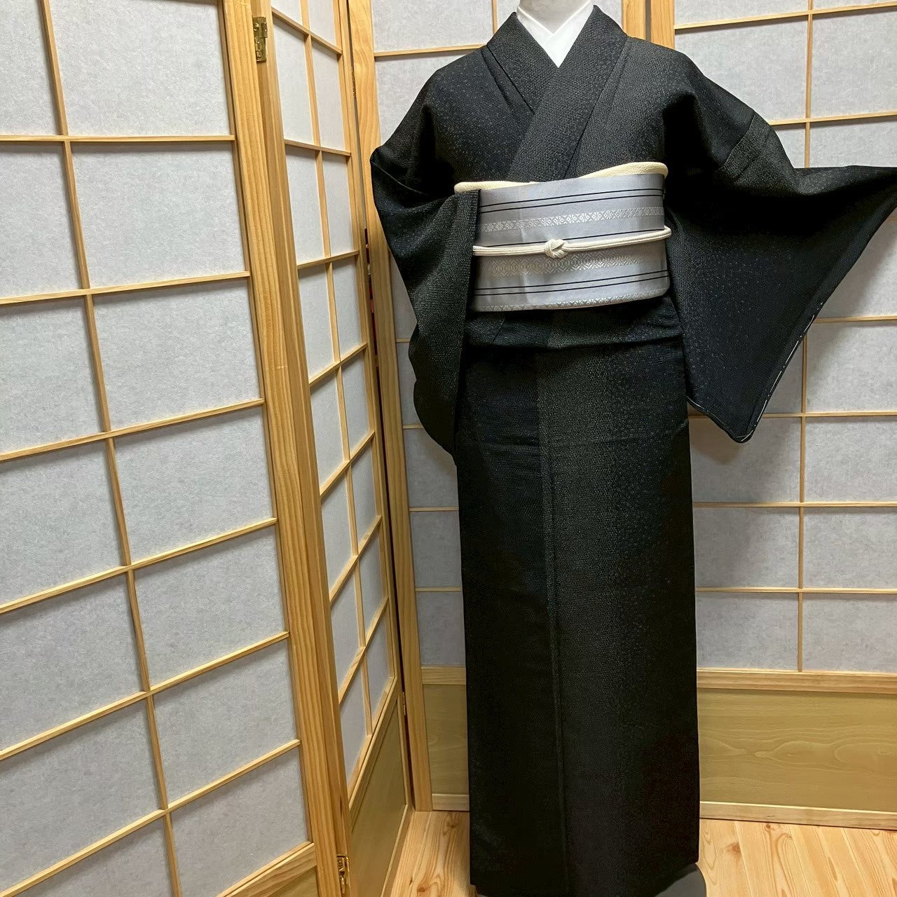 8482# Japanese Kimono only sold Vintage Womens Silk Fabric Robe Unlined kimono