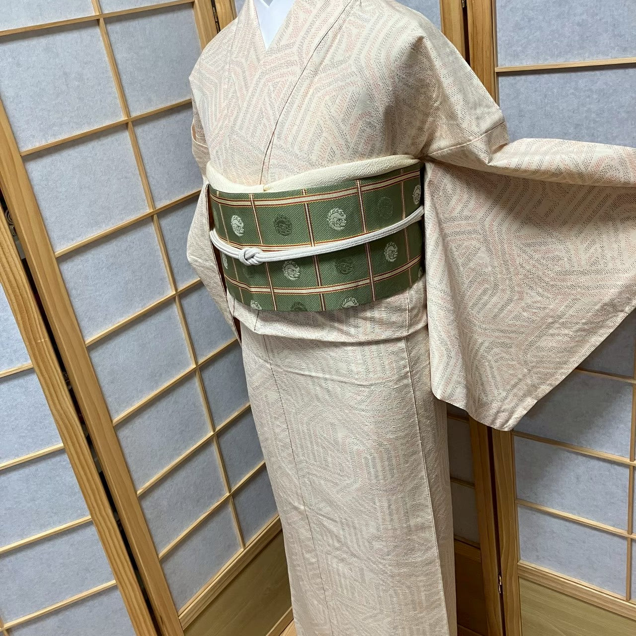 8804# Japanese Kimono only sold Vintage Womens Silk Fabric Robe Unlined kimono