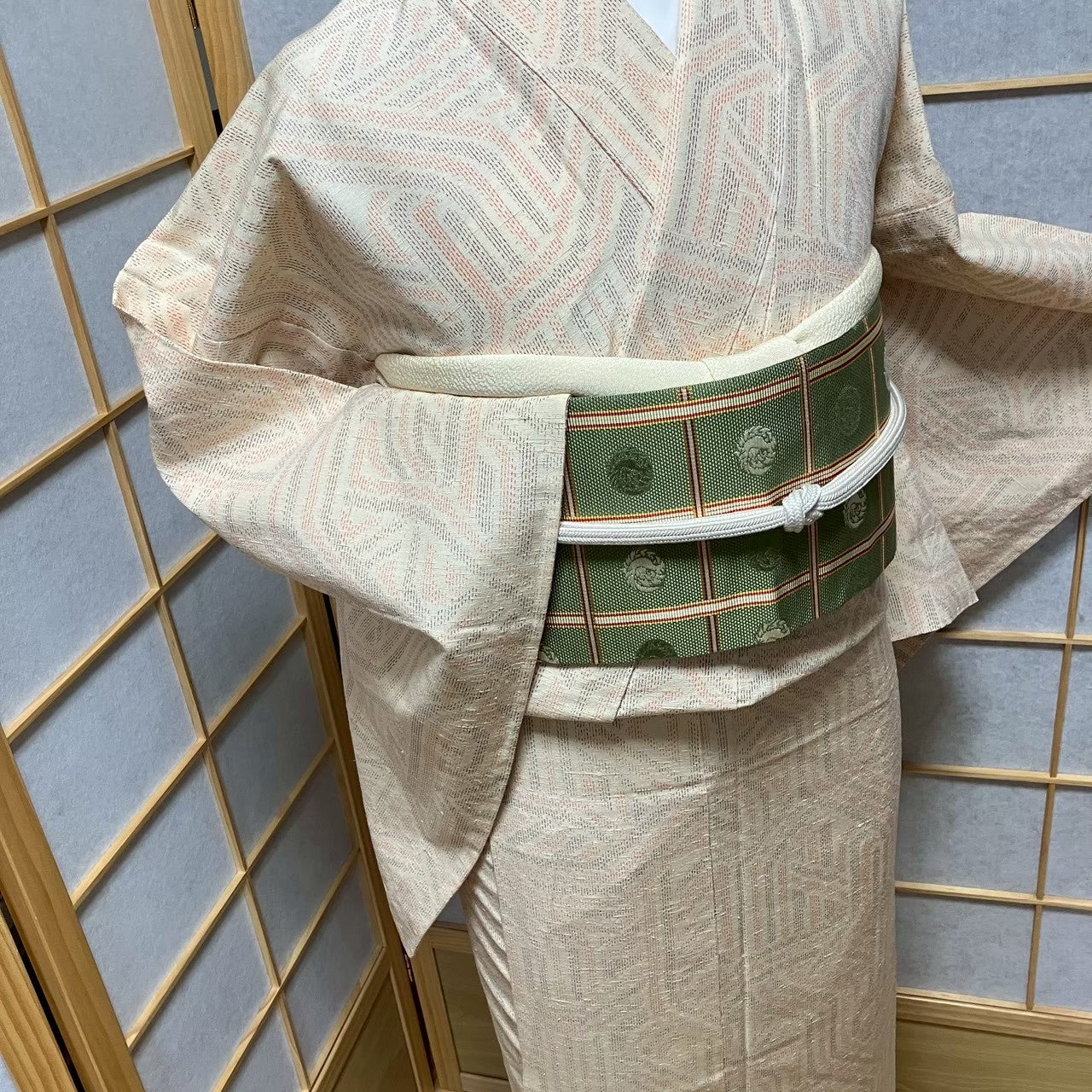 8804# Japanese Kimono only sold Vintage Womens Silk Fabric Robe Unlined kimono