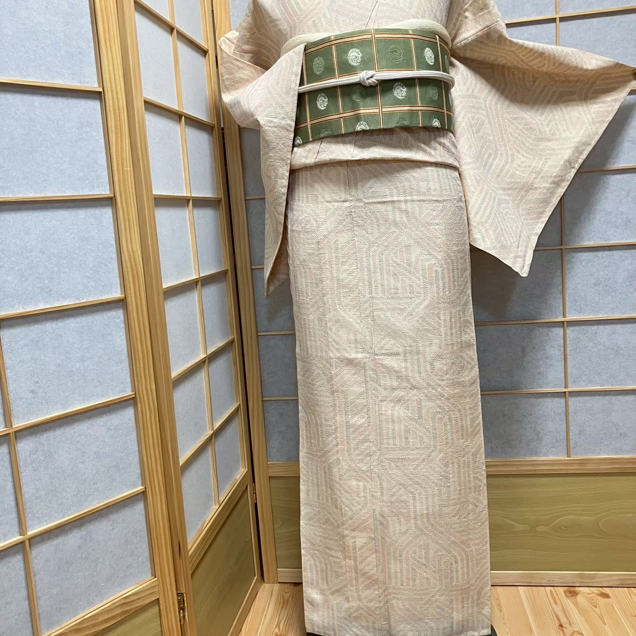 8804# Japanese Kimono only sold Vintage Womens Silk Fabric Robe Unlined kimono