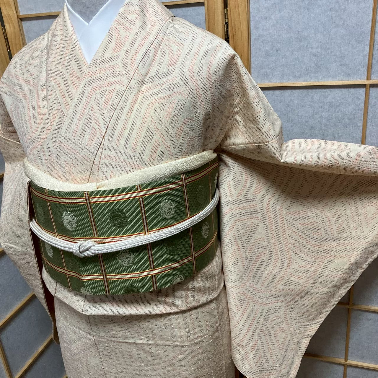 8804# Japanese Kimono only sold Vintage Womens Silk Fabric Robe Unlined kimono