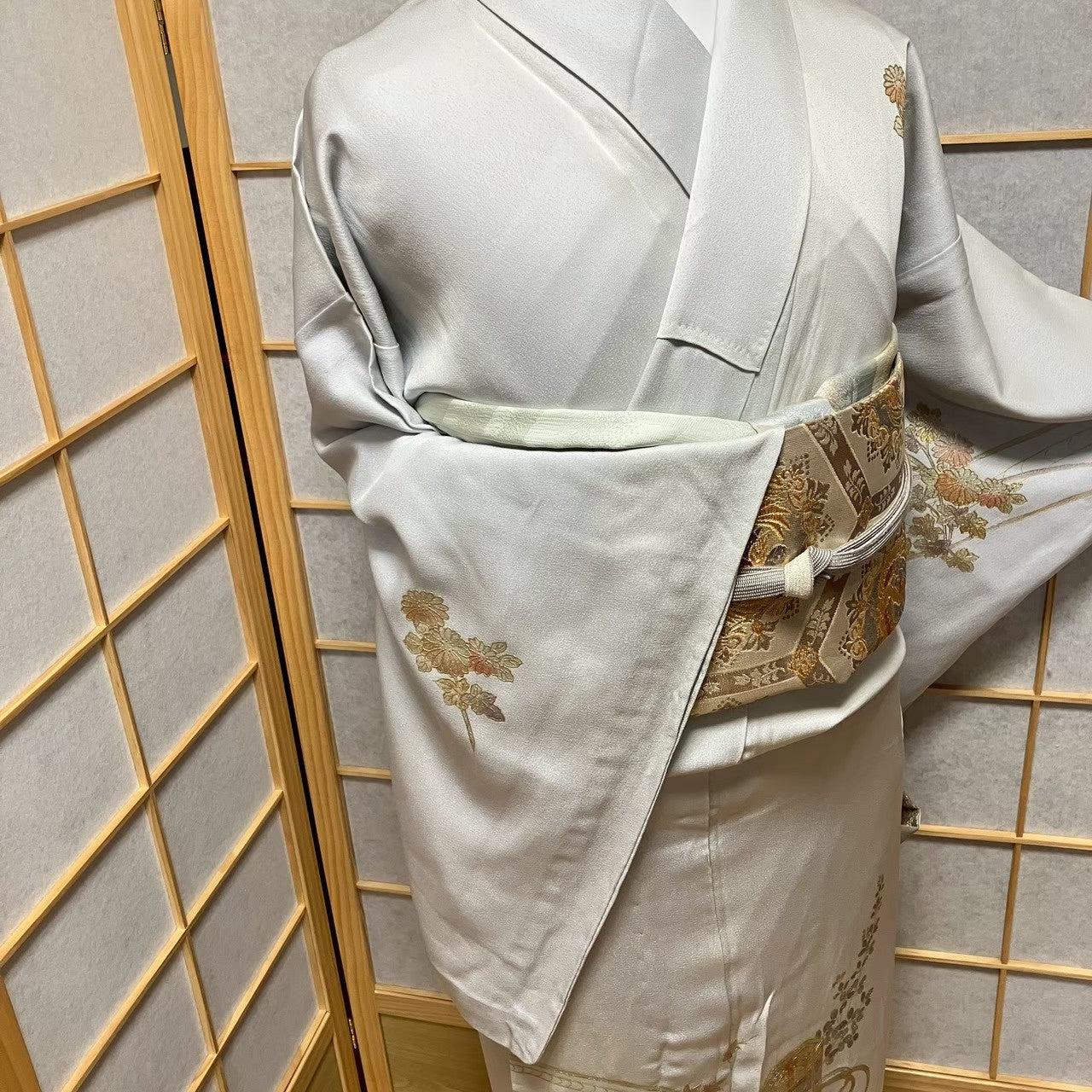 8805# Japanese Kimono only sold Vintage Womens Silk Fabric Robe Unlined kimono
