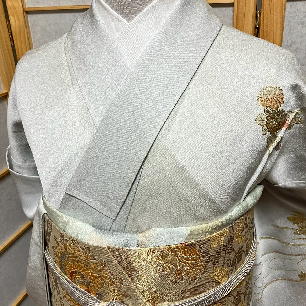 8805# Japanese Kimono only sold Vintage Womens Silk Fabric Robe Unlined kimono