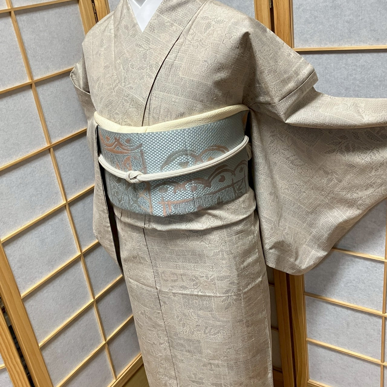 8806# Japanese Kimono only sold Vintage Womens Silk Fabric Robe Unlined kimono