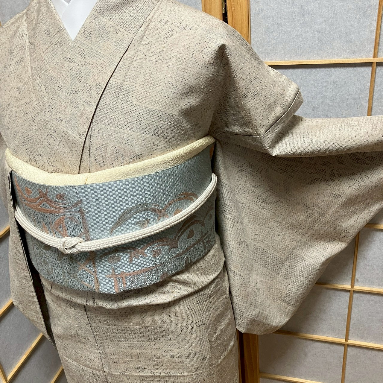 8806# Japanese Kimono only sold Vintage Womens Silk Fabric Robe Unlined kimono
