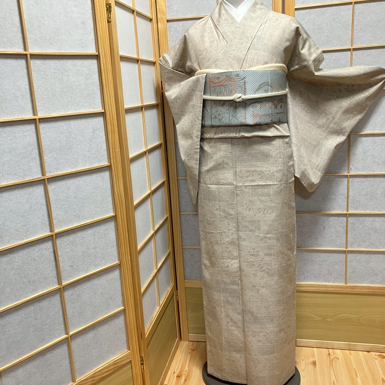 8806# Japanese Kimono only sold Vintage Womens Silk Fabric Robe Unlined kimono