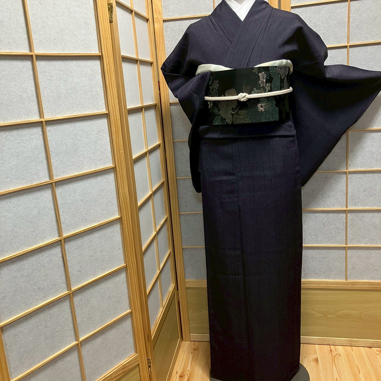 8809# Japanese Kimono only sold Vintage Womens Silk Fabric Robe Unlined kimono