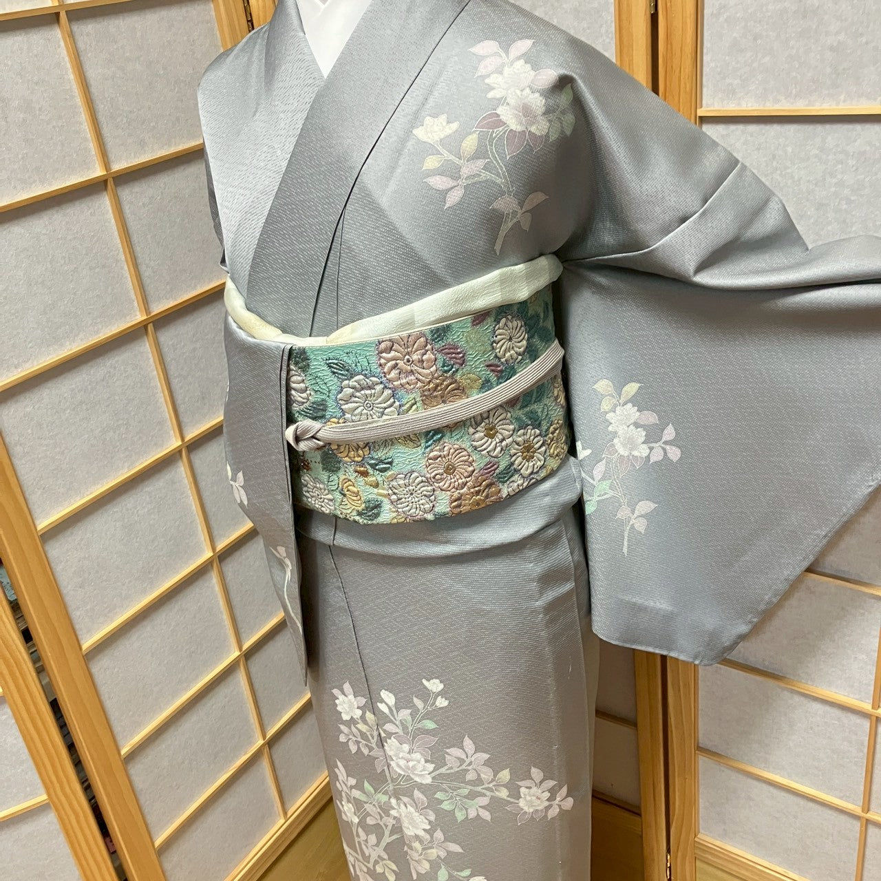 8810# Japanese Kimono only sold Vintage Womens Silk Fabric Robe Unlined kimono