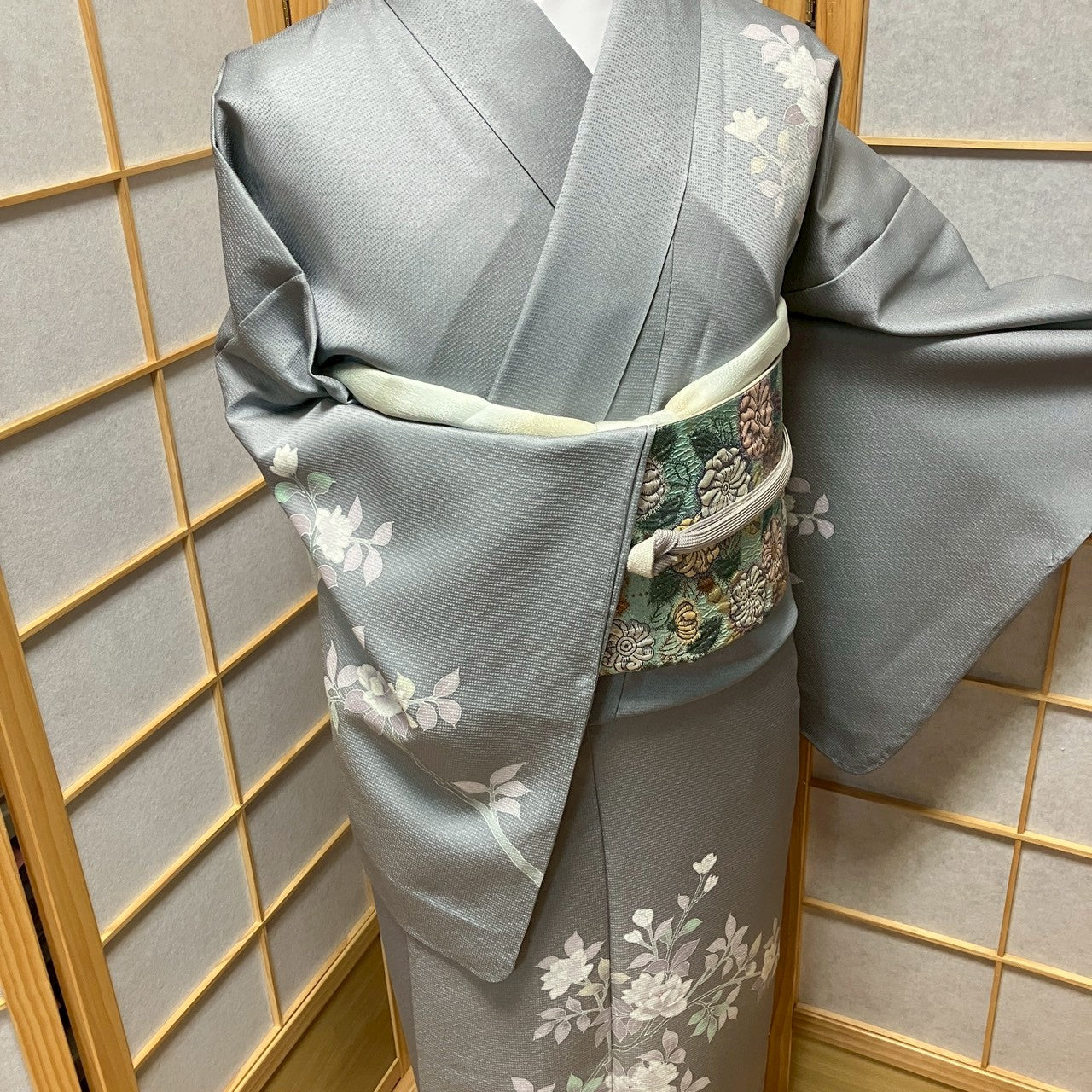 8810# Japanese Kimono only sold Vintage Womens Silk Fabric Robe Unlined kimono
