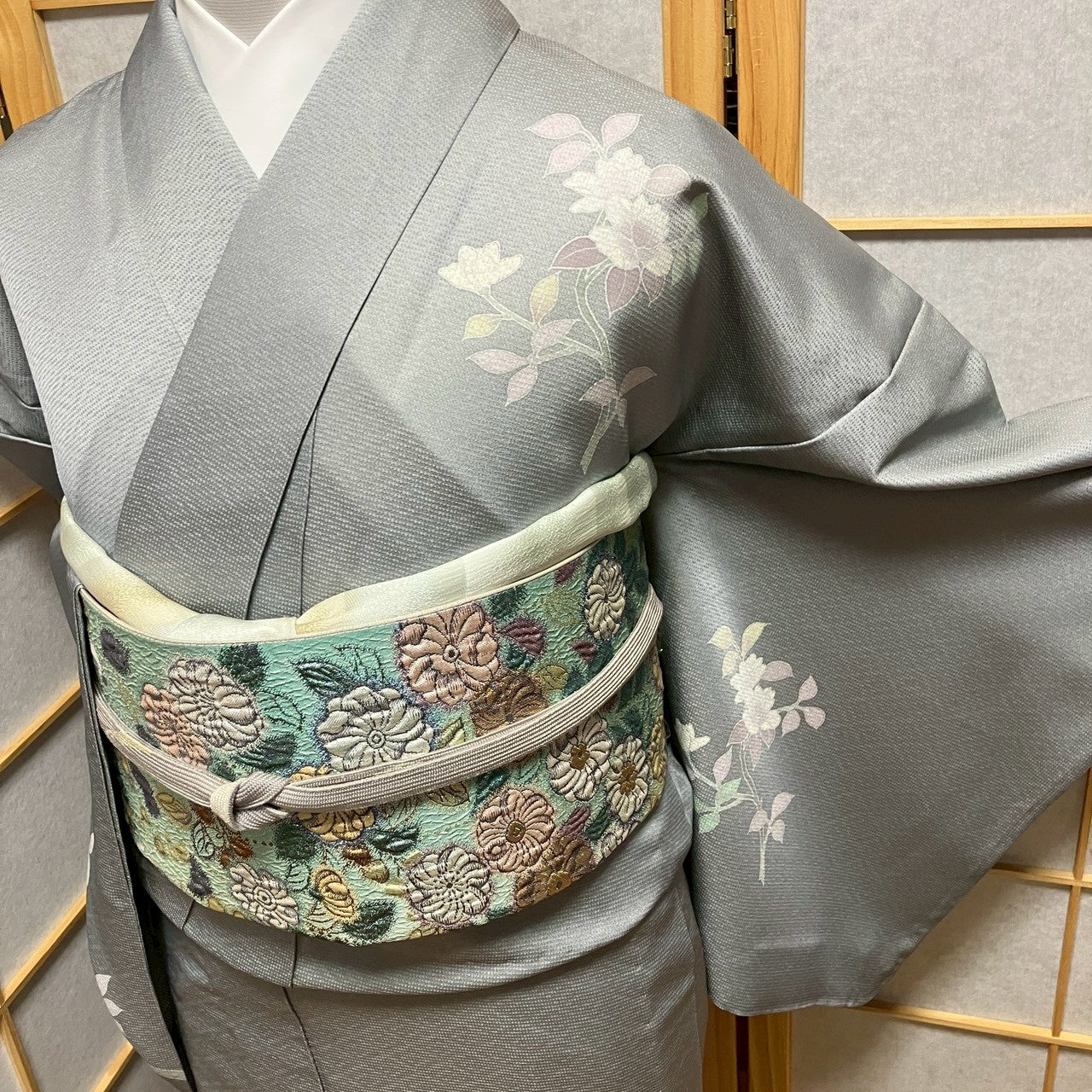 8810# Japanese Kimono only sold Vintage Womens Silk Fabric Robe Unlined kimono