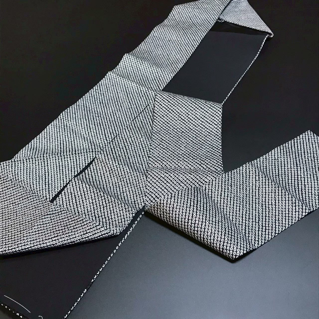 7508# Japanese Vintage Nagoya Obi Belt Kimono Fabric Silk Traditional Shibori