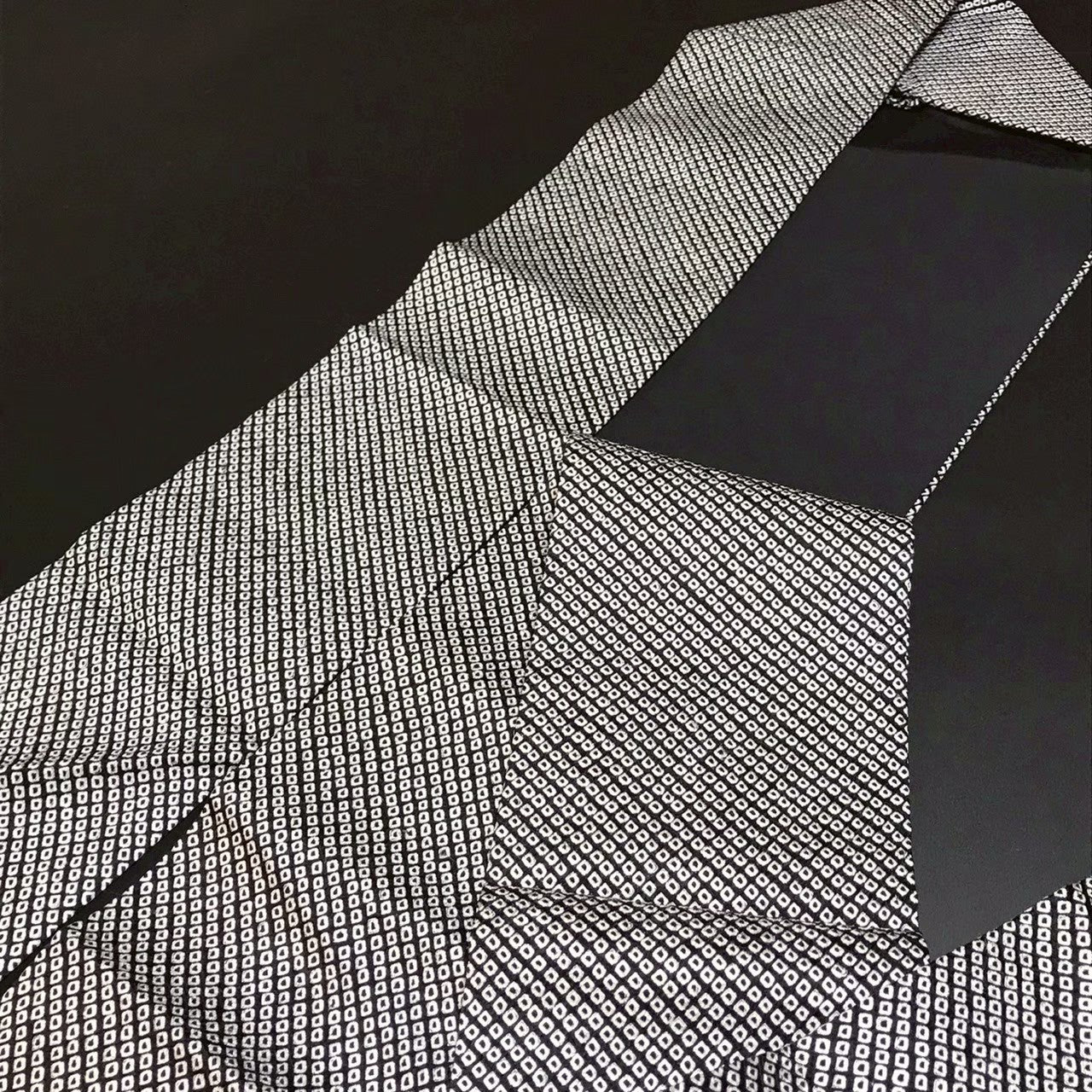 7508# Japanese Vintage Nagoya Obi Belt Kimono Fabric Silk Traditional Shibori