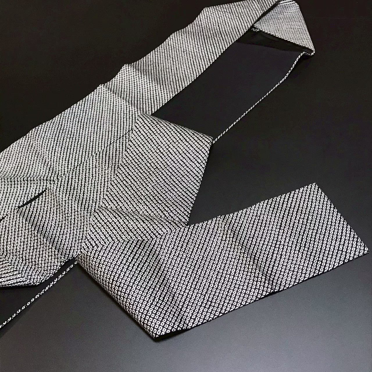 7508# Japanese Vintage Nagoya Obi Belt Kimono Fabric Silk Traditional Shibori