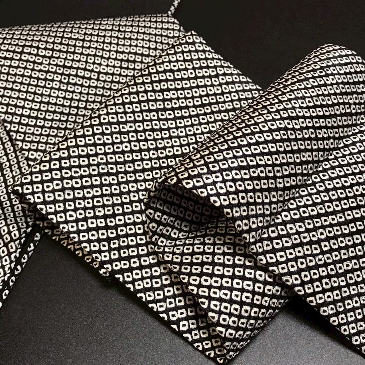 7508# Japanese Vintage Nagoya Obi Belt Kimono Fabric Silk Traditional Shibori