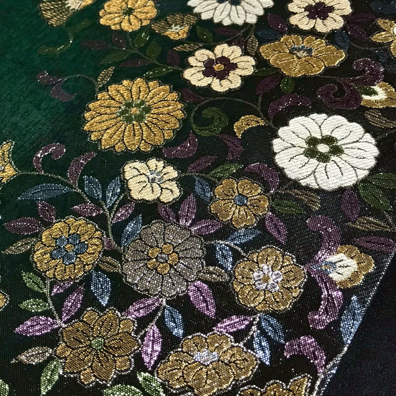 7512# Japanese Vintage Fukuro Obi Belt Kimono Fabric Silk Traditional