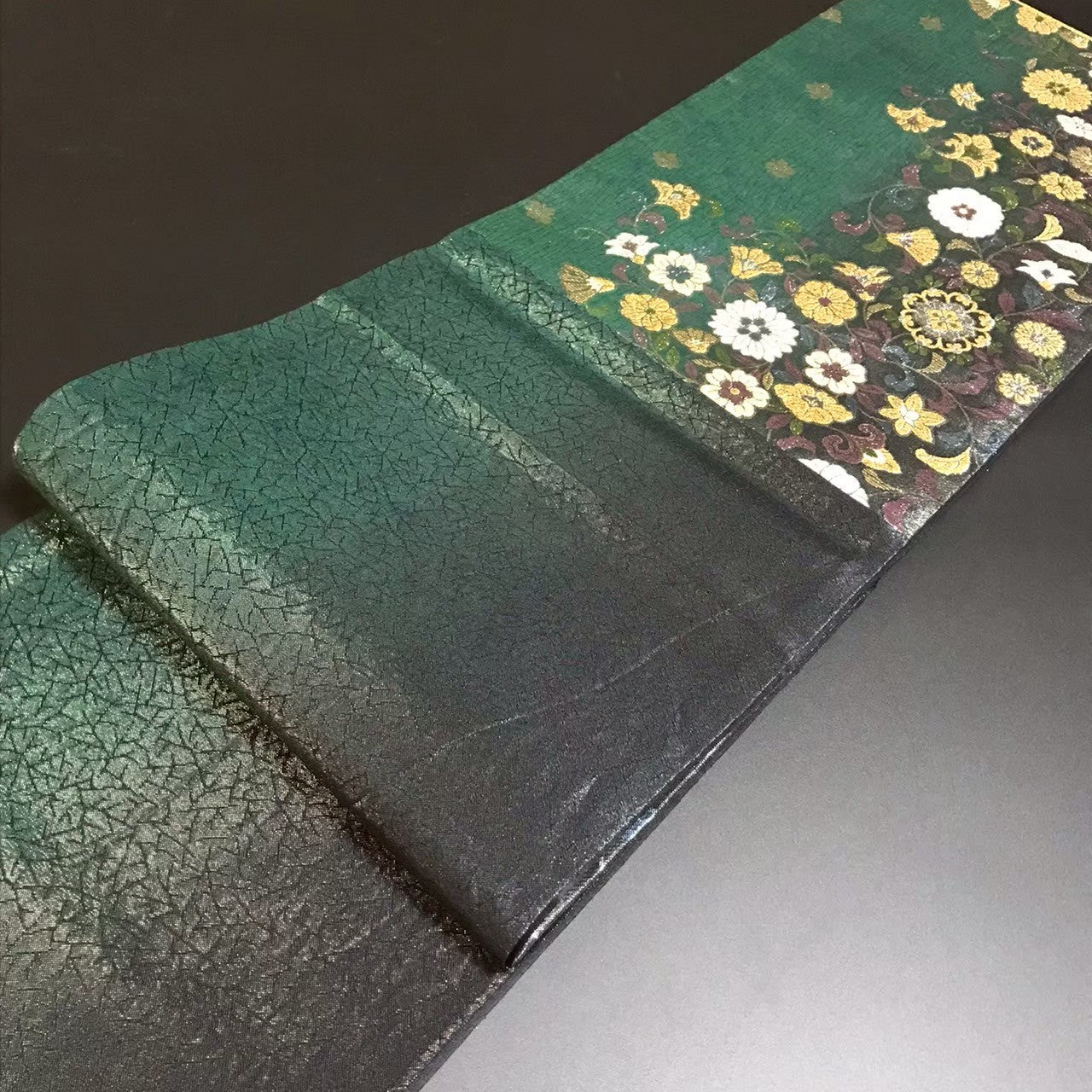 7512# Japanese Vintage Fukuro Obi Belt Kimono Fabric Silk Traditional