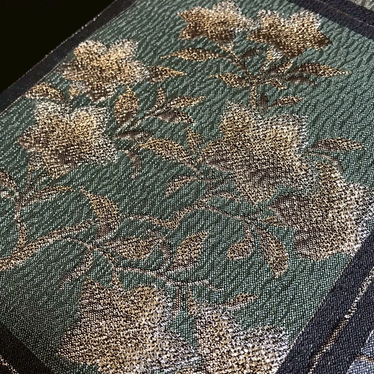 7516# Japanese Vintage Fukuro Obi Belt Kimono Fabric Silk Traditional