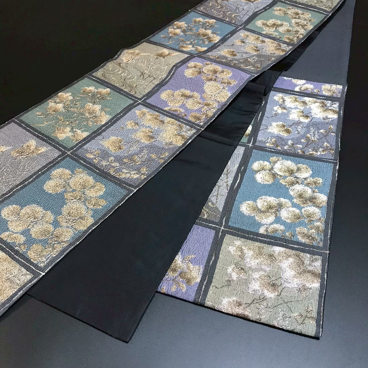 7516# Japanese Vintage Fukuro Obi Belt Kimono Fabric Silk Traditional