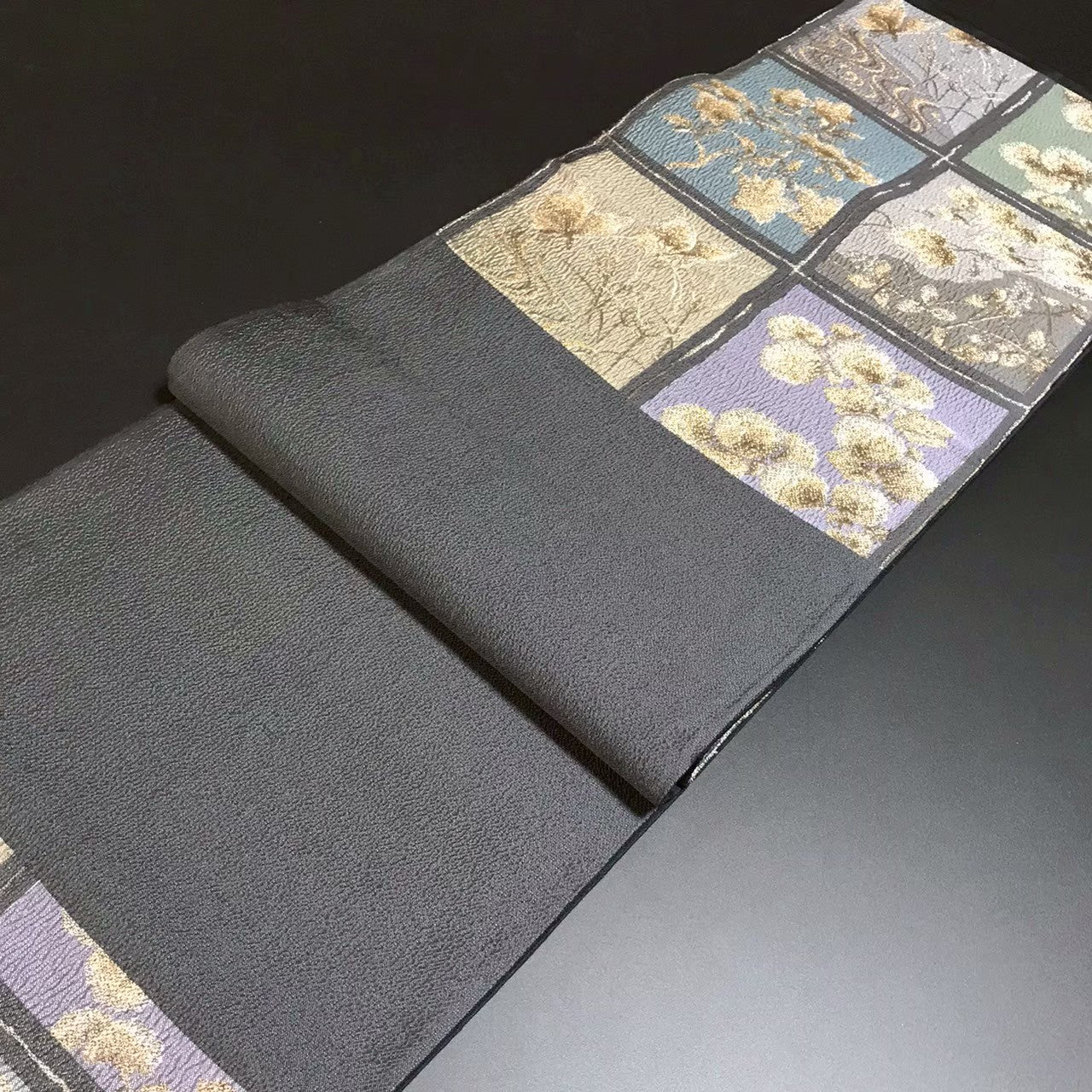 7516# Japanese Vintage Fukuro Obi Belt Kimono Fabric Silk Traditional