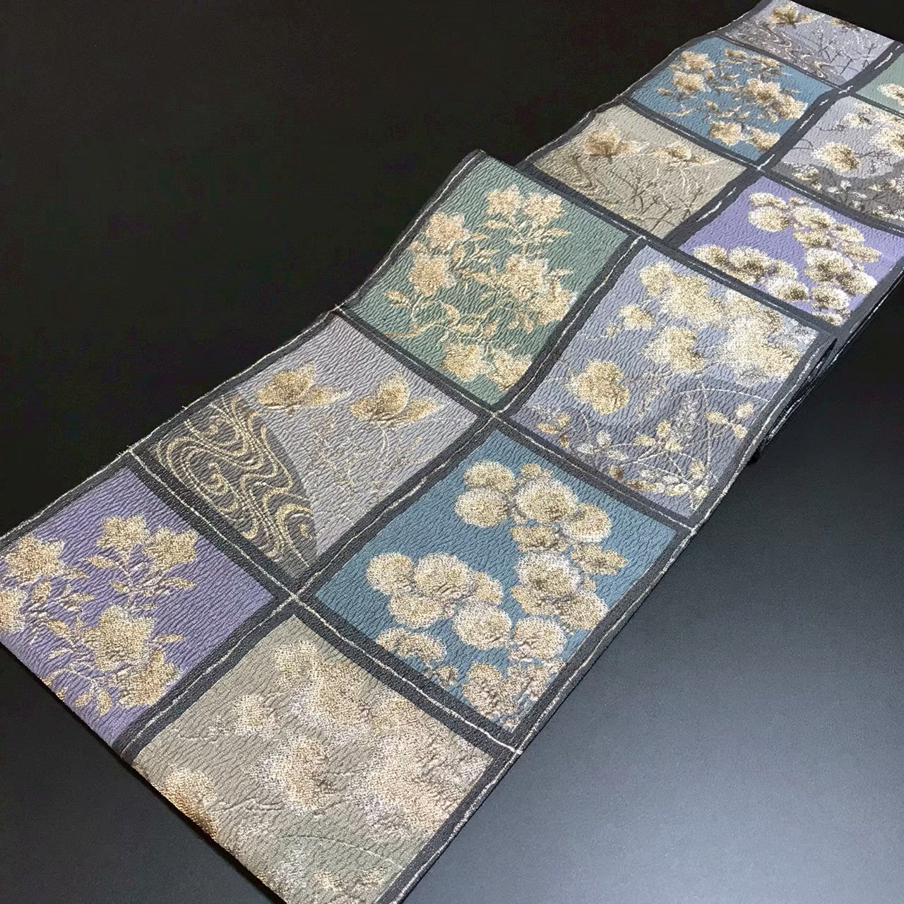 7516# Japanese Vintage Fukuro Obi Belt Kimono Fabric Silk Traditional