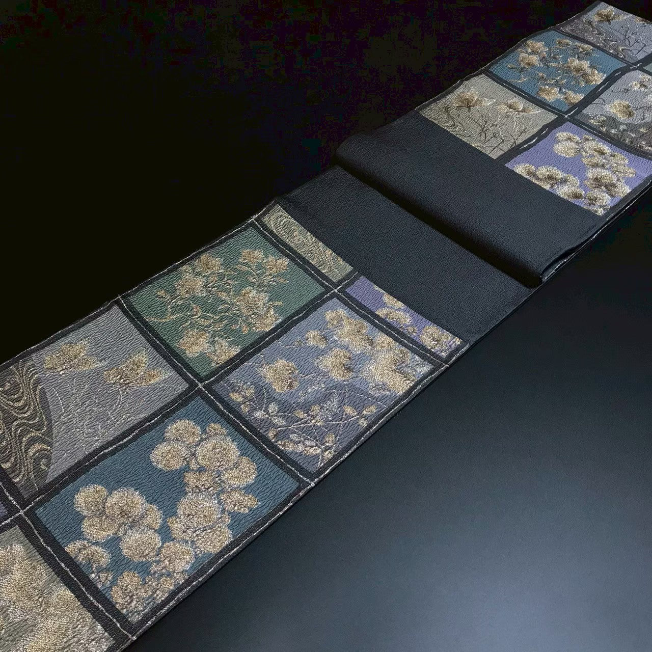 7516# Japanese Vintage Fukuro Obi Belt Kimono Fabric Silk Traditional