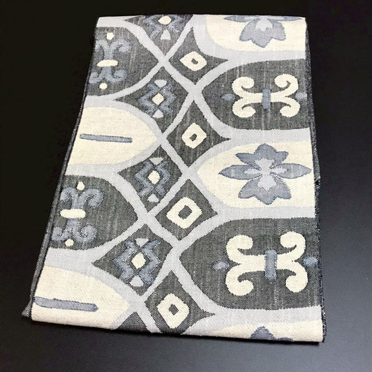 7506# Japanese Vintage Nagoya Obi Belt Kimono Tsumugi Fabric Silk Traditional