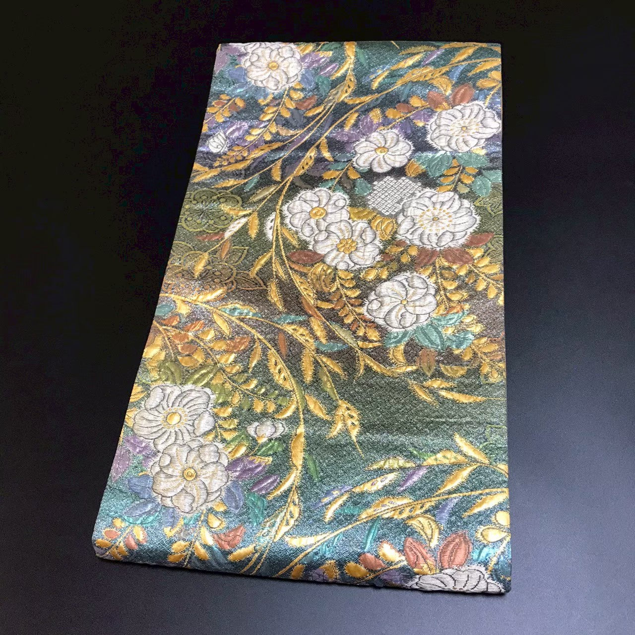 8105# Japanese Vintage Fukuro Obi Belt Kimono Fabric Silk Traditional