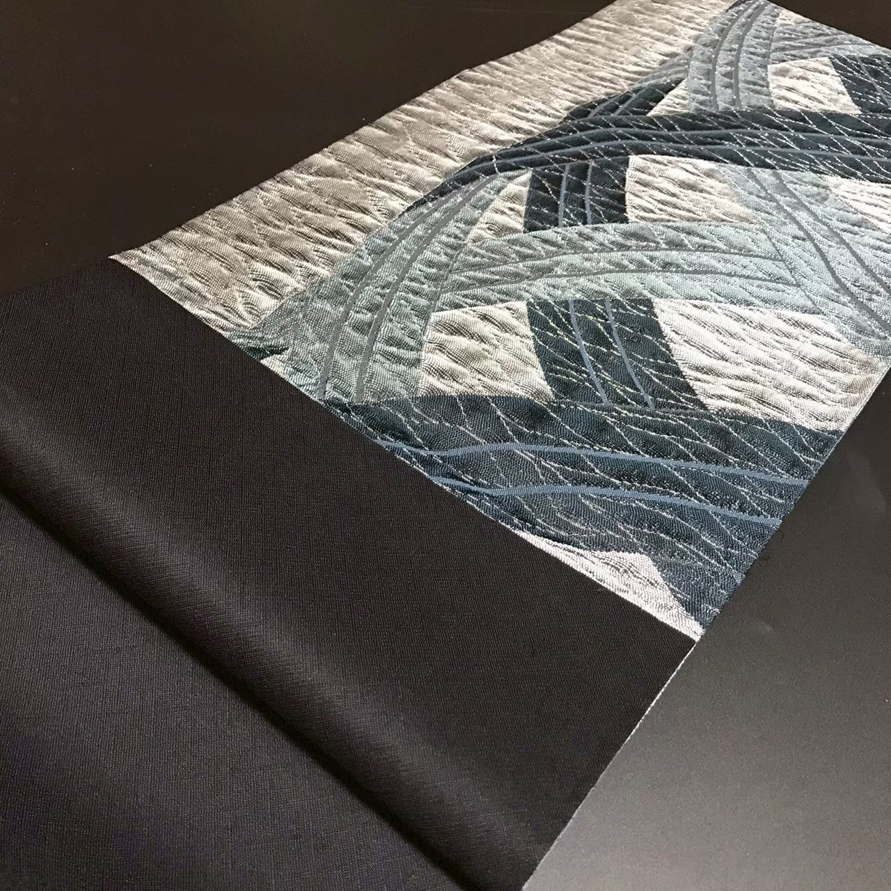 8132# Japanese Vintage Fukuro Obi Belt Kimono Fabric Silk Traditional