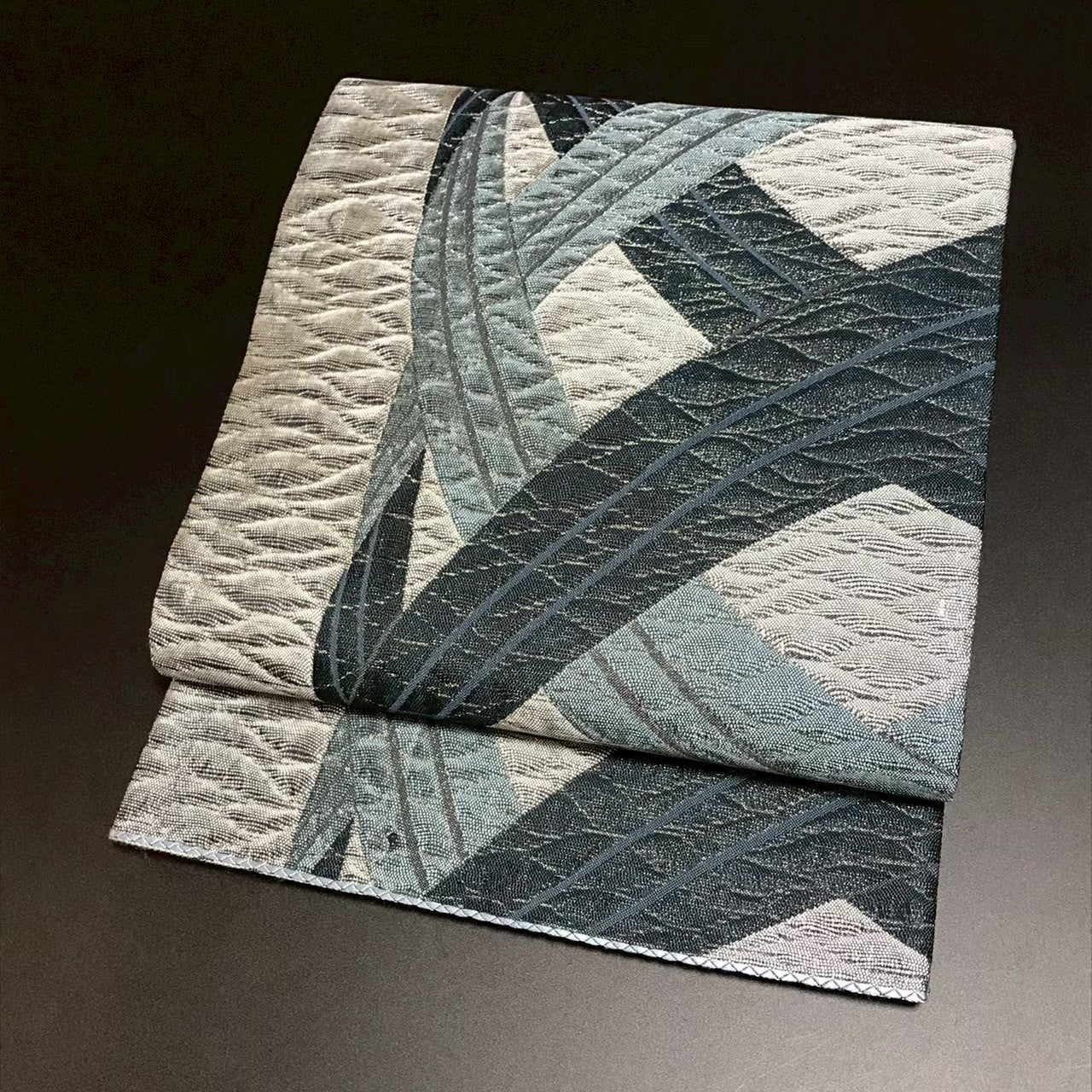 8132# Japanese Vintage Fukuro Obi Belt Kimono Fabric Silk Traditional