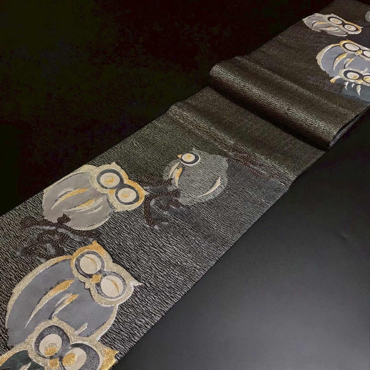 8134# Japanese Vintage Fukuro Obi Belt Kimono Fabric Silk Traditional