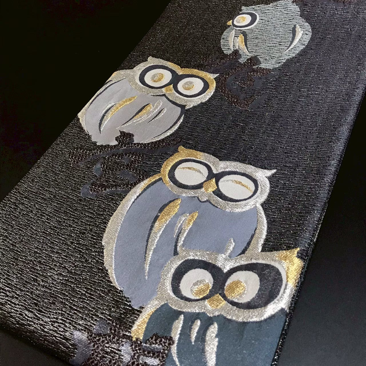8134# Japanese Vintage Fukuro Obi Belt Kimono Fabric Silk Traditional