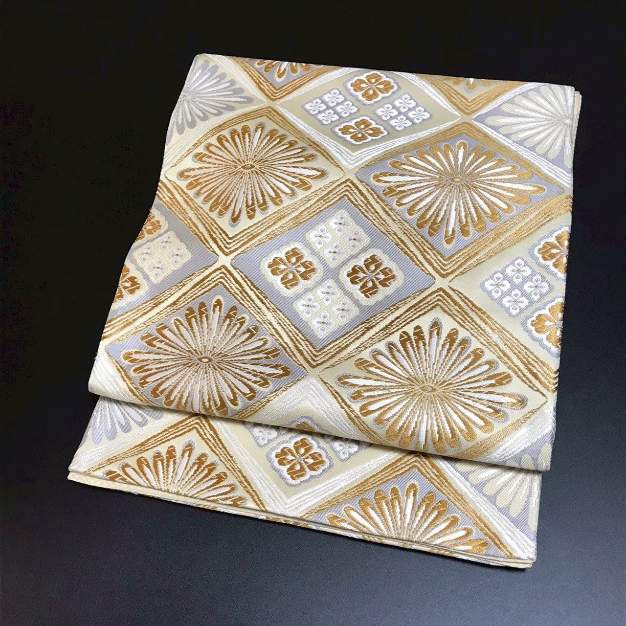 8139# Japanese Vintage Fukuro Obi Belt Kimono Fabric Silk Traditional