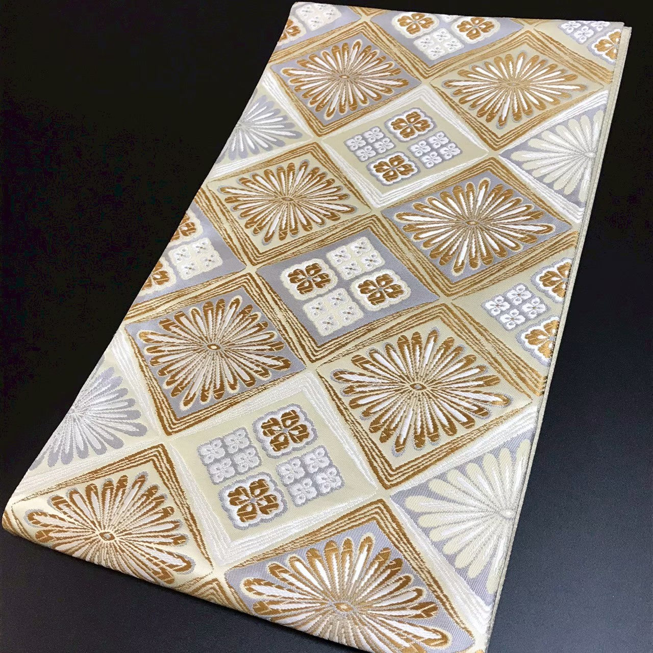 8139# Japanese Vintage Fukuro Obi Belt Kimono Fabric Silk Traditional