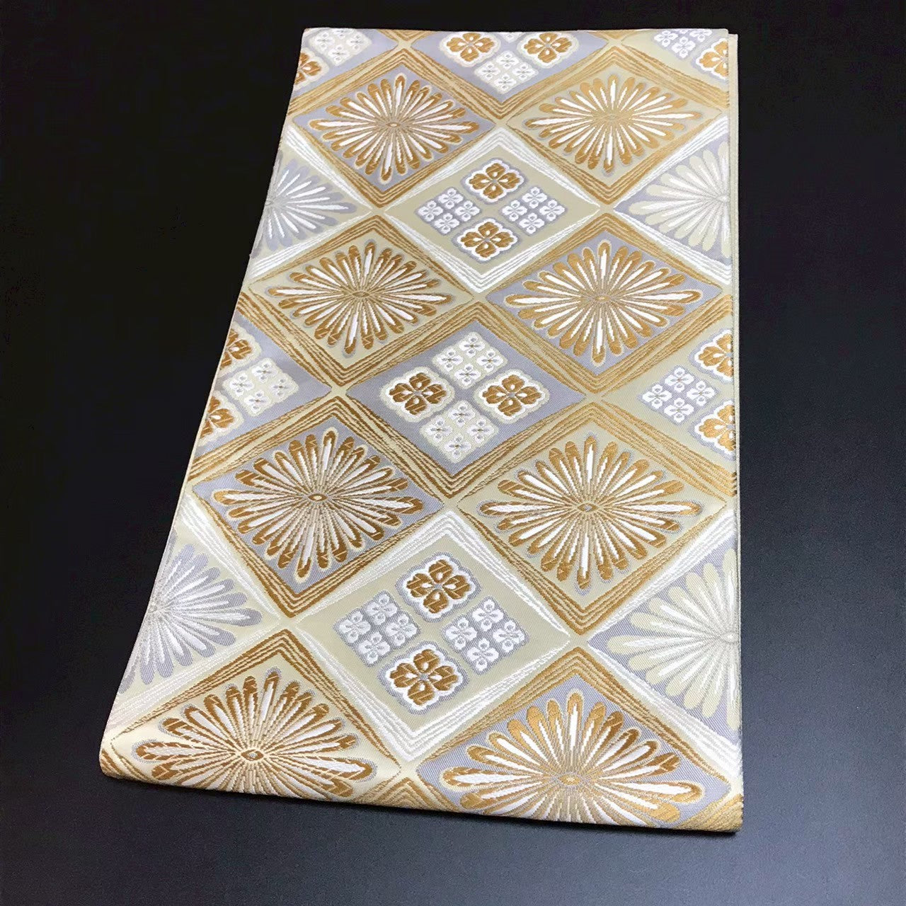 8139# Japanese Vintage Fukuro Obi Belt Kimono Fabric Silk Traditional