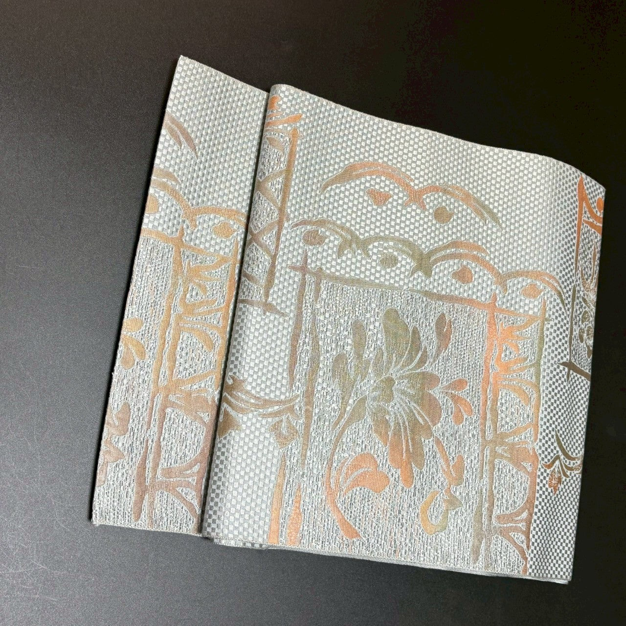 8470# Japanese Vintage Nagoya Obi Belt Kimono Fabric Silk Traditional