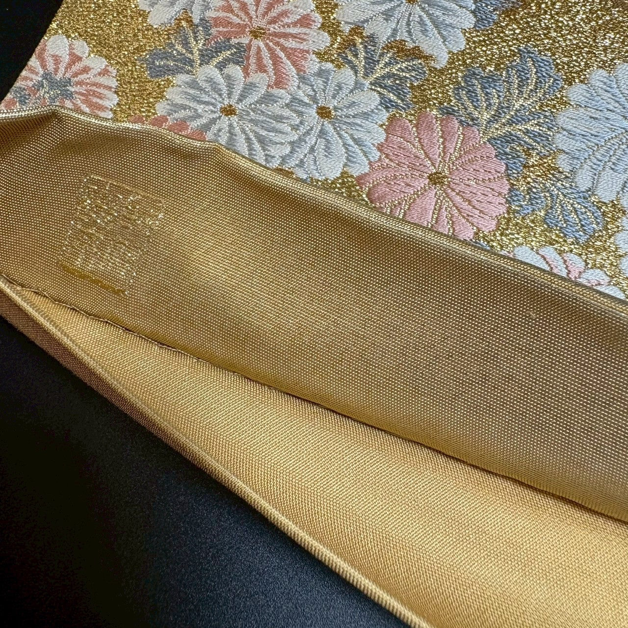 8475# Japanese Vintage Fukuro Obi Belt Kimono Fabric Silk Traditional
