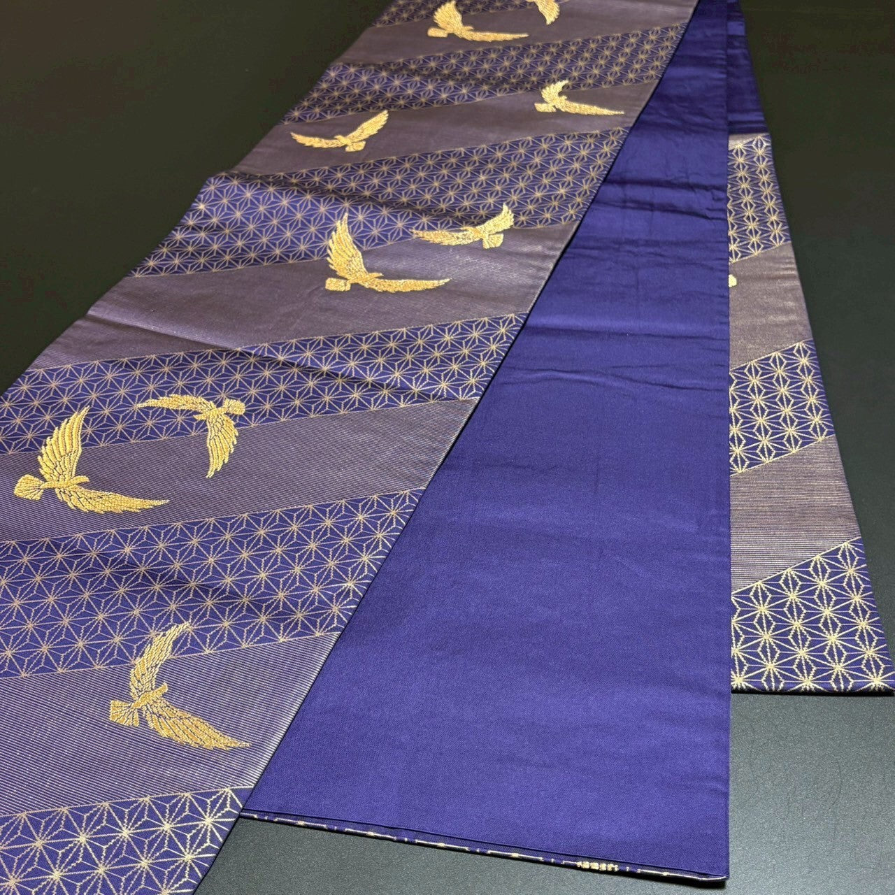 8476# Japanese Vintage Fukuro Obi Belt Kimono Fabric Silk Traditional